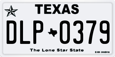 TX license plate DLP0379