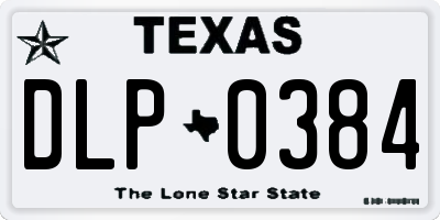 TX license plate DLP0384