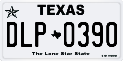 TX license plate DLP0390