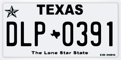TX license plate DLP0391