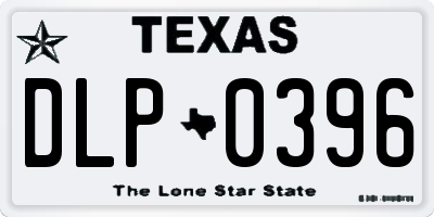 TX license plate DLP0396