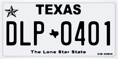 TX license plate DLP0401