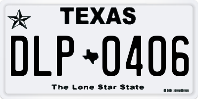 TX license plate DLP0406