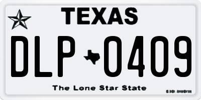 TX license plate DLP0409
