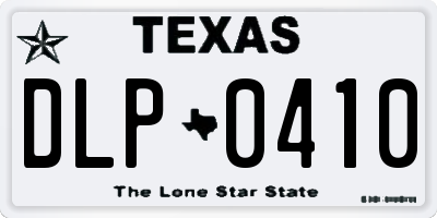 TX license plate DLP0410