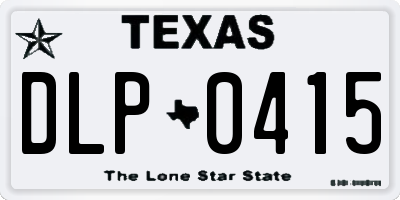 TX license plate DLP0415