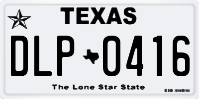 TX license plate DLP0416