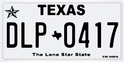 TX license plate DLP0417