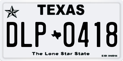 TX license plate DLP0418