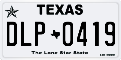 TX license plate DLP0419