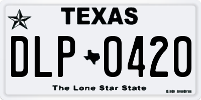 TX license plate DLP0420