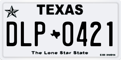 TX license plate DLP0421