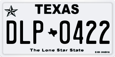 TX license plate DLP0422