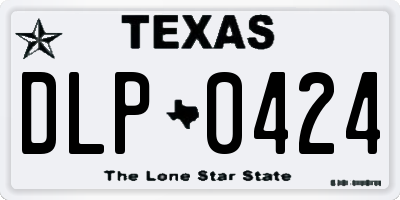 TX license plate DLP0424