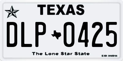 TX license plate DLP0425