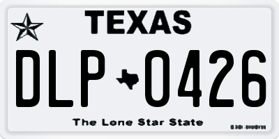 TX license plate DLP0426