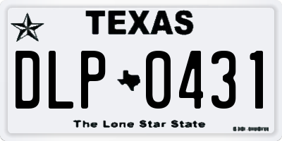 TX license plate DLP0431