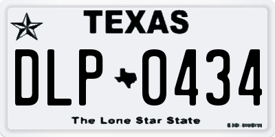 TX license plate DLP0434