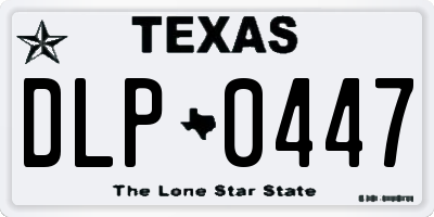 TX license plate DLP0447