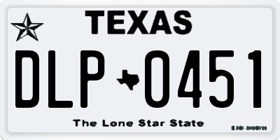 TX license plate DLP0451