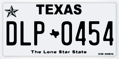TX license plate DLP0454