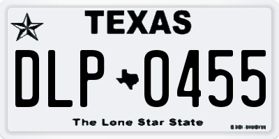 TX license plate DLP0455