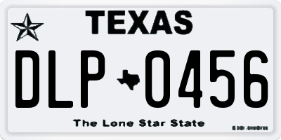 TX license plate DLP0456