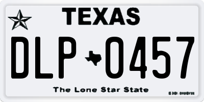 TX license plate DLP0457