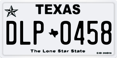 TX license plate DLP0458
