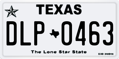 TX license plate DLP0463