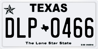 TX license plate DLP0466