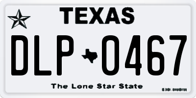 TX license plate DLP0467