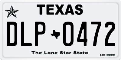 TX license plate DLP0472