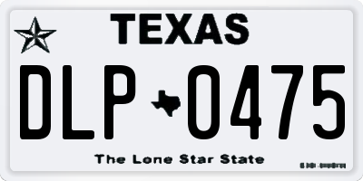 TX license plate DLP0475