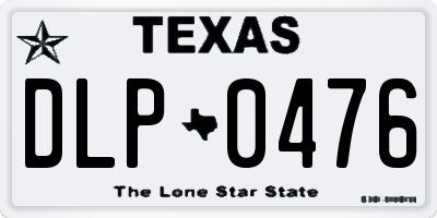TX license plate DLP0476