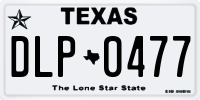 TX license plate DLP0477