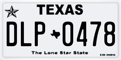 TX license plate DLP0478