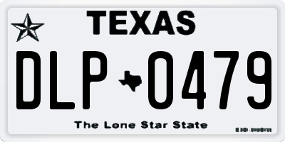 TX license plate DLP0479