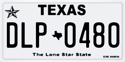 TX license plate DLP0480