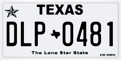 TX license plate DLP0481