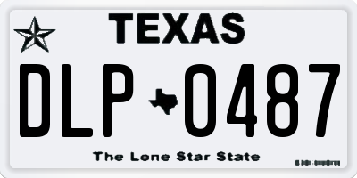 TX license plate DLP0487