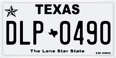 TX license plate DLP0490