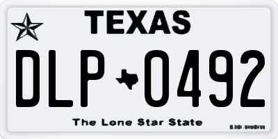 TX license plate DLP0492