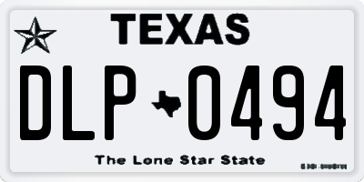 TX license plate DLP0494