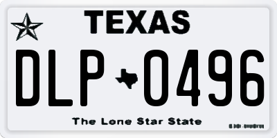 TX license plate DLP0496
