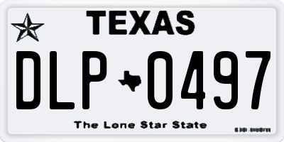 TX license plate DLP0497