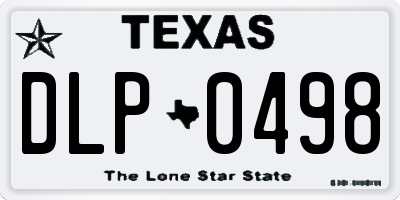TX license plate DLP0498