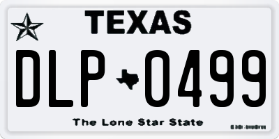 TX license plate DLP0499