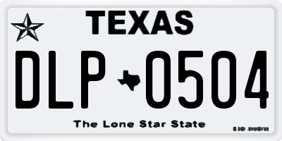 TX license plate DLP0504