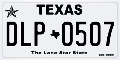 TX license plate DLP0507